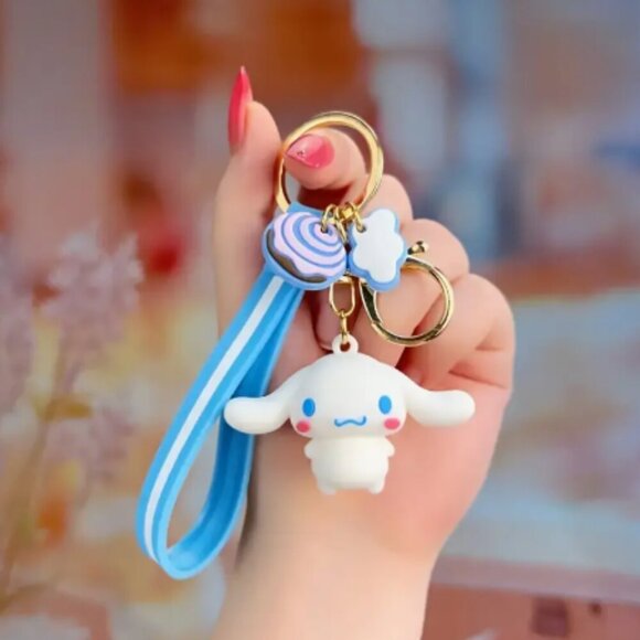 Hello Kitty Kuromi My Melody Cinnamaroll Wristlet Keychain Charm Choose 1 NWT - Picture 5 of 6